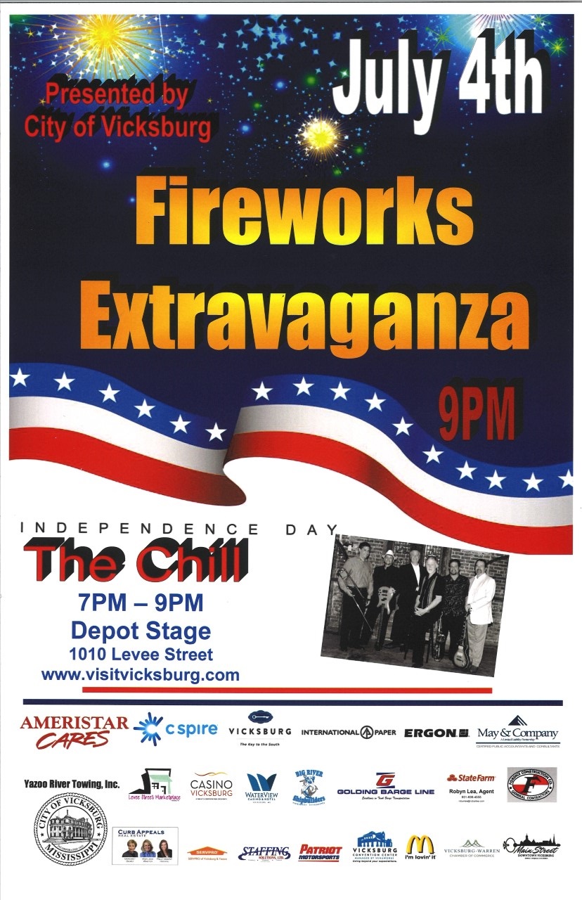 July 4th Fireworks Extravaganza City of Vicksburg, Mississippi